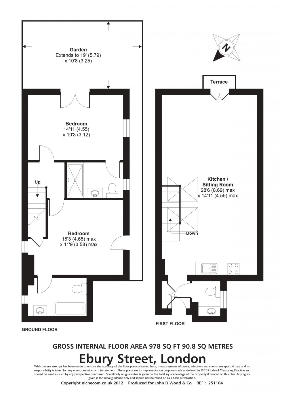 Floorplan for Ebury Street, London